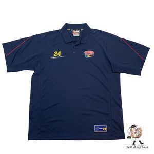 Jeff Gordon Polo Shirt Mens XL Extra Large Navy Blue Dupont Racing Embroidered